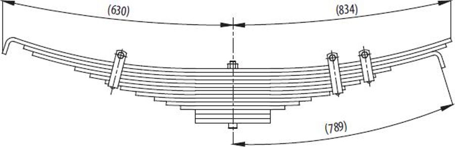 Additional Axle Spring 28067T for DODGE AS 26 235 SN