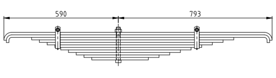 3rd Axle Spring 500340206 UA500427 for IVECO