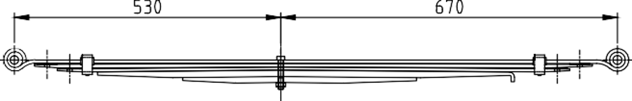 Rear Spring UH7128L10B for FORD