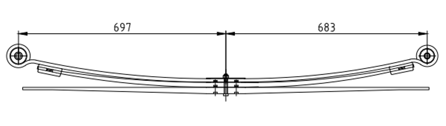 Rear Spring YC155560KK for FORD