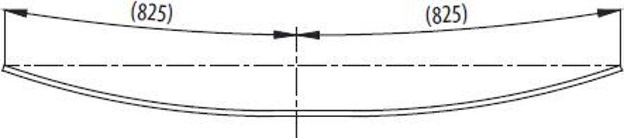 Rear Spring for MAN 33 372 (100x24)