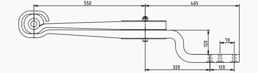 Trailer Rear Spring 508212770 for BPW