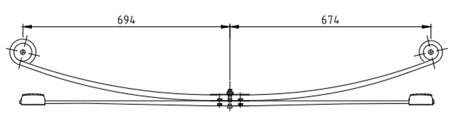 Rear Spring 6C165560JA for FORD