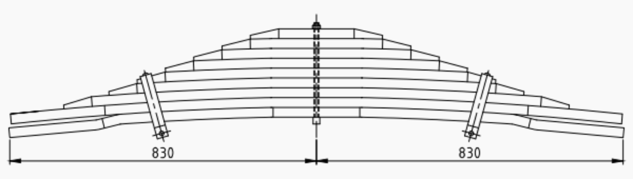 Rear Spring 257659 for VOLVO