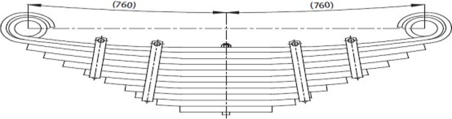 Rear Spring 386837 for SCANIA 360-380 YT