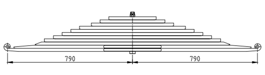 Rear Spring 81434006666 for MAN