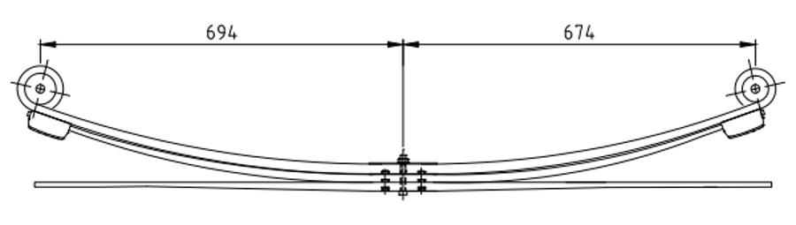 Rear Spring 6C115560UA for FORD