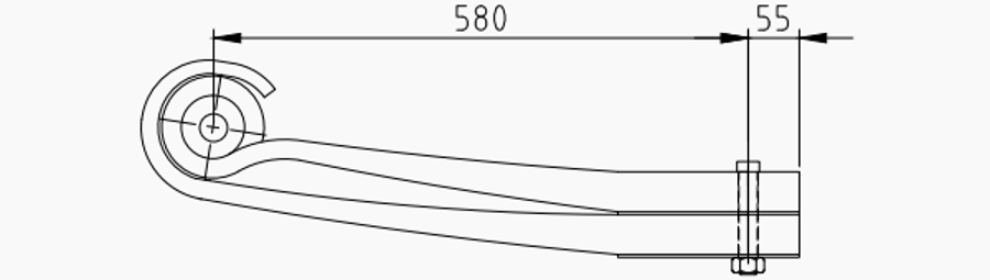 Trailer Rear Spring 3155100602 3149000302 3149000303 for SAF