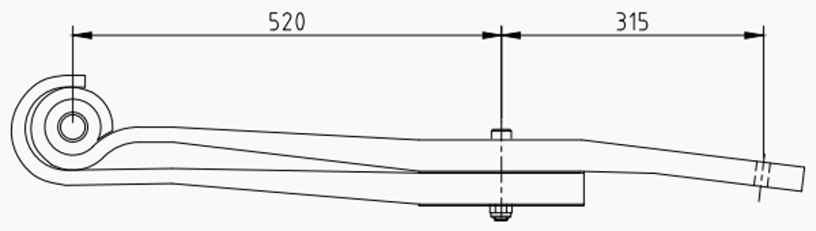 Trailer Rear Spring 3155101401 3149003402 for SAF