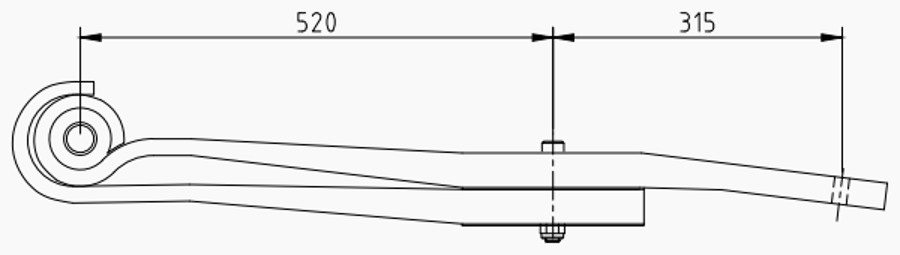 Trailer Rear Spring 3155102501 3149003602 for SAF