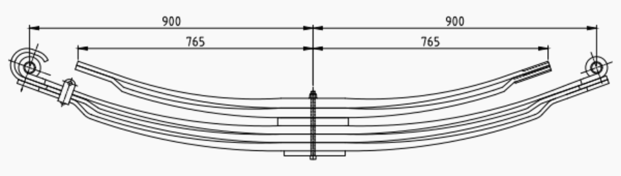 Rear Spring 81434006908 for MAN