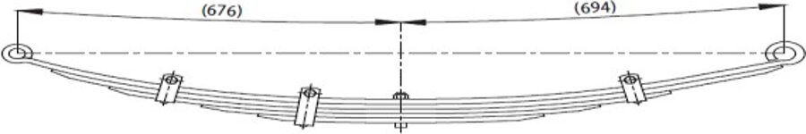 Rear Spring 92VT5560CA for FORD 