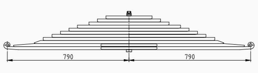 Rear Spring 81434006766 for MAN