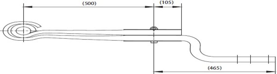 Rear Spring 88038700 for TRAILER 38 MM B.GÖZ