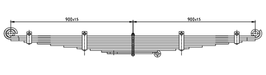 Front Spring 83434006653 for MAN