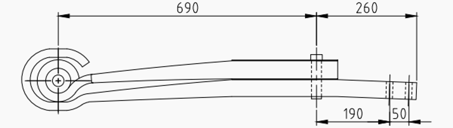 Rear Spring 1303972 for SCANIA