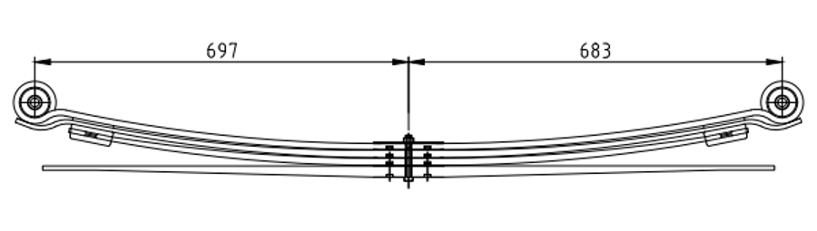 Rear Spring YC155560MK YC155560UK for FORD