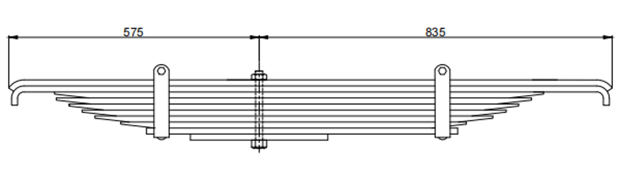 3rd Axle Spring 95CT5560BC for FORD