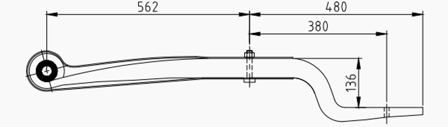 Trailer Rear Spring 014896 266105 00 for SCHMITZ