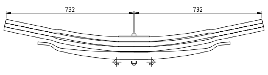 Rear Spring 41297040 for IVECO