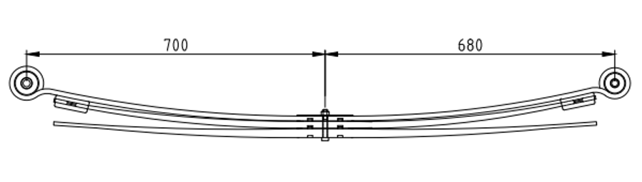 Rear Spring YC155560VH for FORD