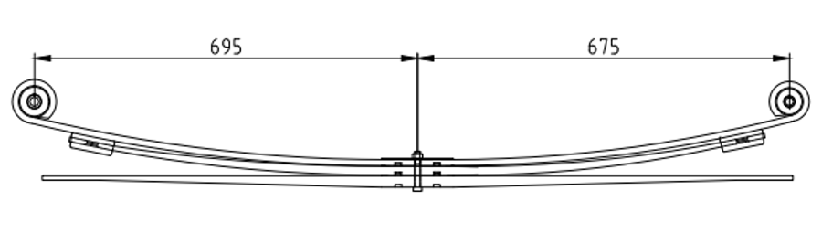 Rear Spring YC155560BF for FORD