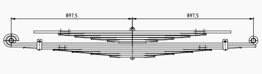 Rear Spring 81434006844 for MAN