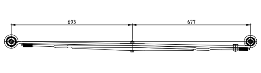 Rear Spring 95VB5560GA for FORD