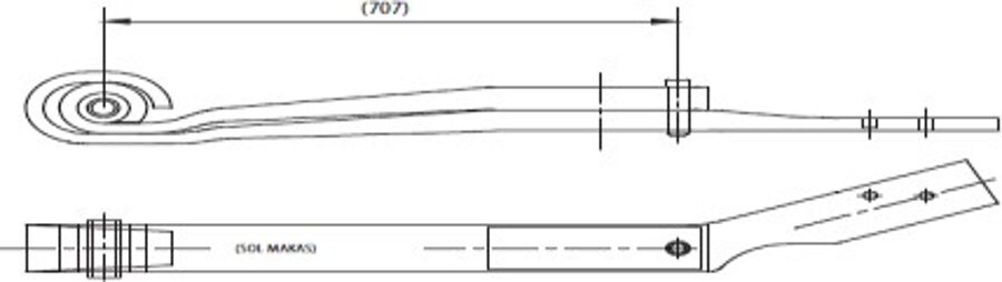 Rear Spring 1421060/90199100 for SCANIA LEFT