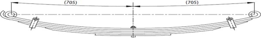 Front Spring 70x10-11-13 for IVECO 50 NC