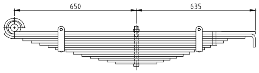 Rear Spring 83434006547 for MAN