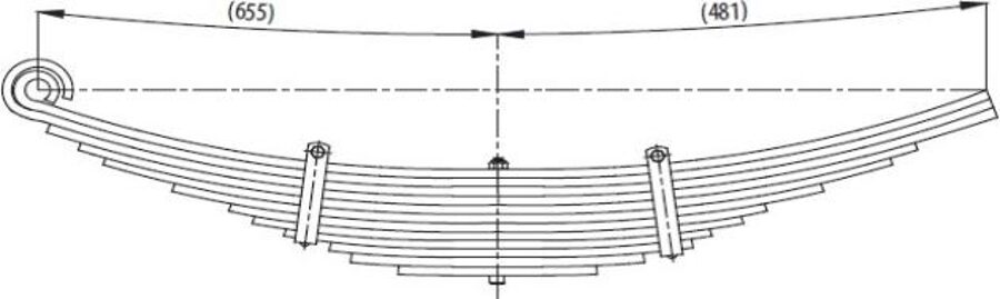 Rear Spring for MAN 12 153  ÇÇ N