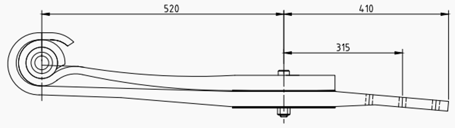 Trailer Rear Spring 6505563P for Troilor