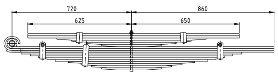 Rear Spring V93CT5560AC for FORD