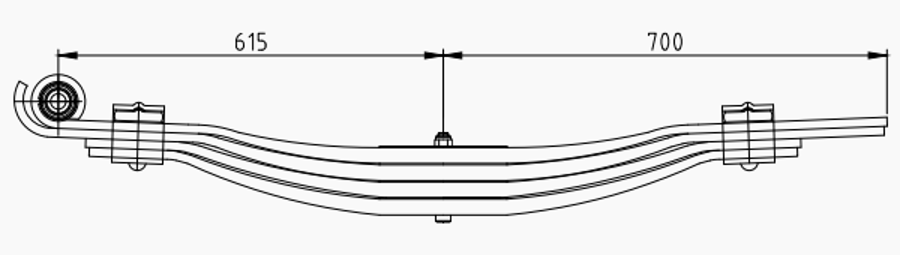 Trailer Rear Spring M1075600 for GIGANT
