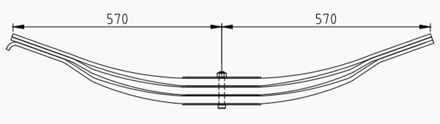 Trailer Rear Spring 6504765S for TROILOR