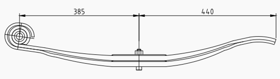 Trailer Rear Spring M1063700 949027 for GIGANT 