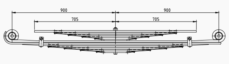 Rear Spring 81434026513 for MAN