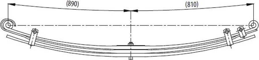 Front Spring 257459/9580000 for VOLVO F12. 89.81