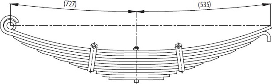 Rear Spring 97CT5560BB/90CT5560BA for FORD CARGO 2517/2520