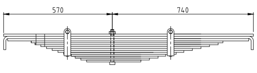 3rd Axle Spring 83434006588 for MAN