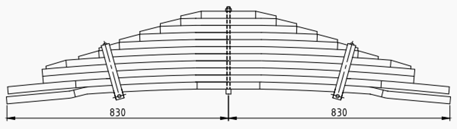 Rear Spring 257658 for RENAULT