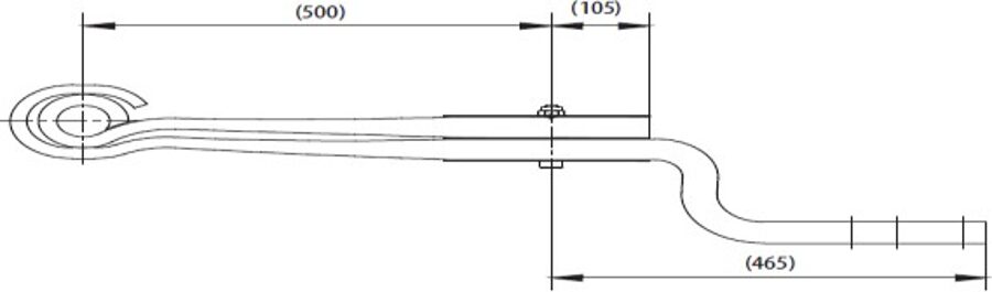 Rear Spring for TRAILER 43 MM K.GÖZ