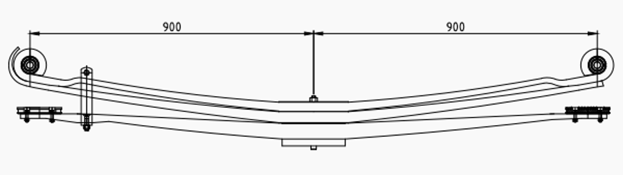 Rear Spring 81434026539 for MAN