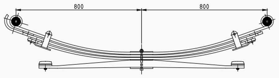 Rear Spring 81434026533 for MAN