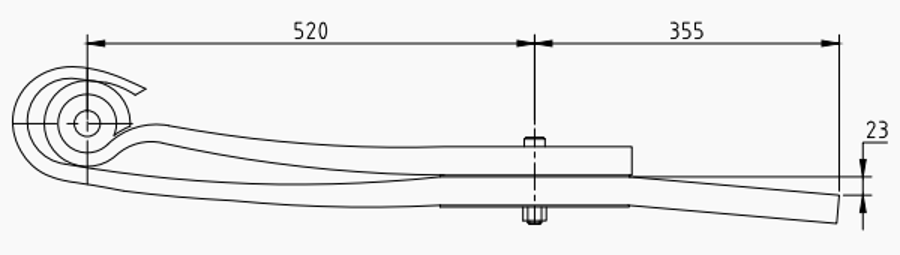 Trailer Rear Spring 6505240P for TROILOR