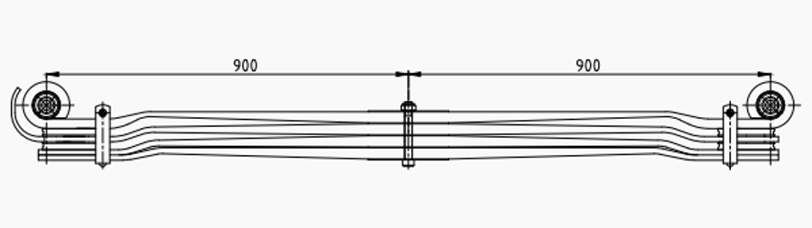 Rear Spring 81434026596 for MAN