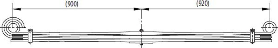 Rear Spring 13C00/03524AC for OTOKAR SLTN 145S U