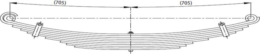 Front Spring 70x10 for IVECO 85 12