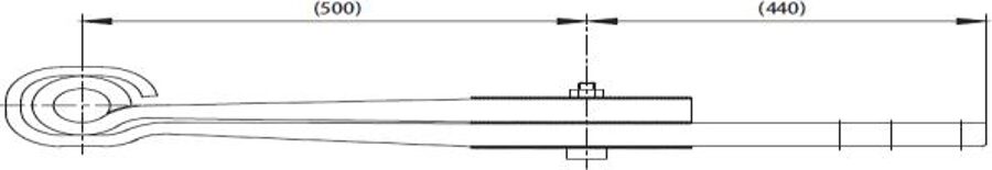 Rear Spring for TRAILER K.D 43MM KG.LOWBET